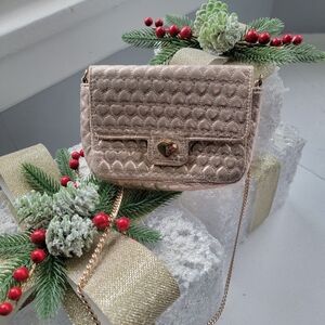 Gold Peach Kids Metallic Bag